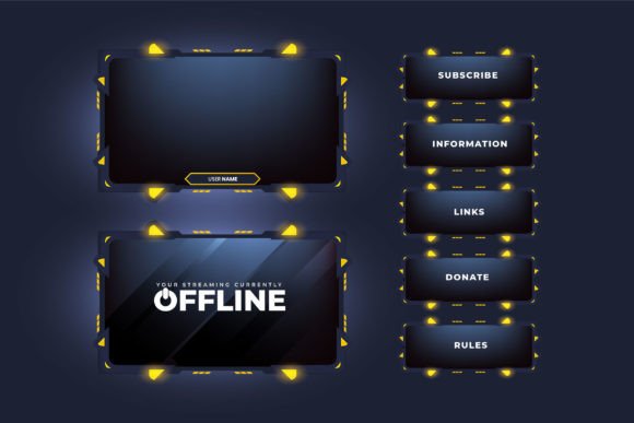 Download Stream Overlay Vector for Screen Panel - Screen Collection