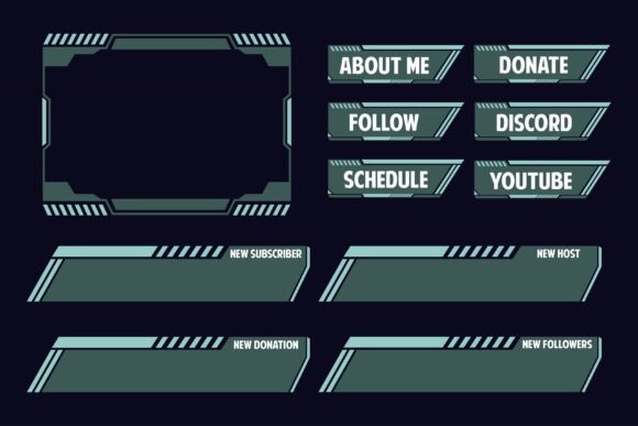 Download Gaming Webcam Elements for Live Streamer - Live stream Collection