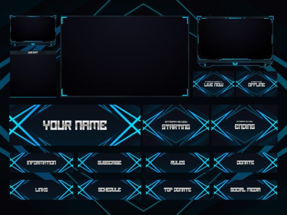 Download Twitch Overlay Live Stream Set - Live stream Collection