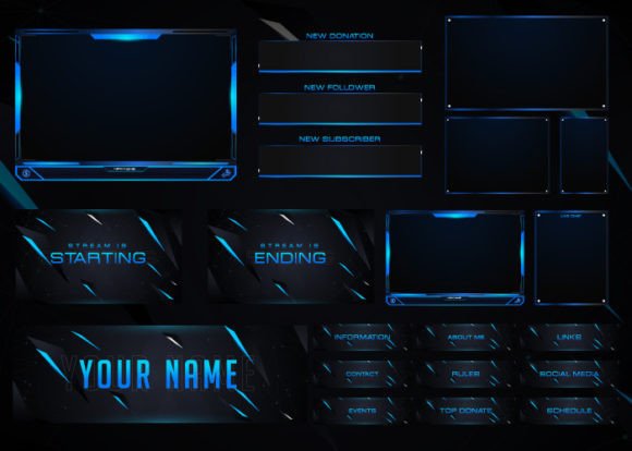 Download Twitch Overlay Live Stream Set - Live stream Collection